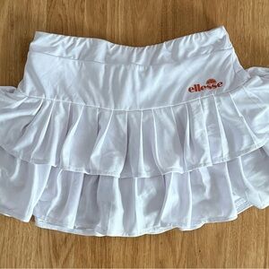 EUC Ellesse White, Pleated Tiered Tennis Skirt - Size Small